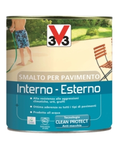 Smalto per pavimenti interno - esterno all'acqua - ardesia - 0,5 litri